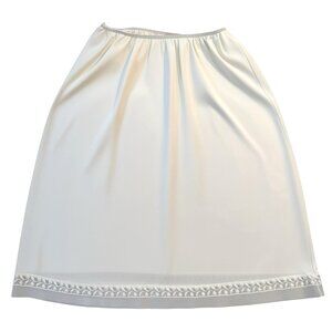 Vintage Deena Womens‎ Lingerie Half Slip Skirt Size Large White Nylon Tricot